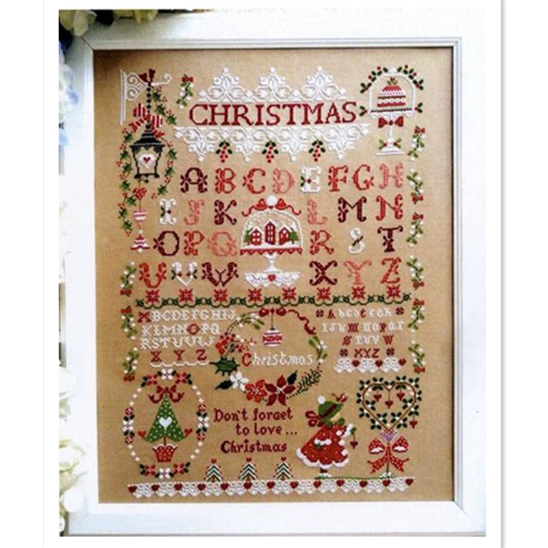 Embroidery Xmas Designs - Weihnachten Mädchen Kreuzstichset Weihnachtsgeschenk Cartoon Design
