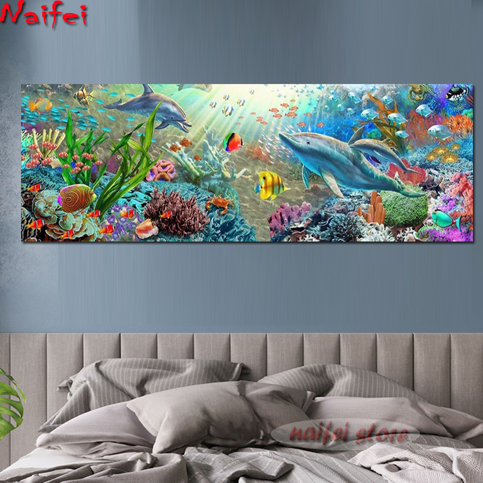 Embroidery Fish - Große Größe 5D DIY Diamant Malerei