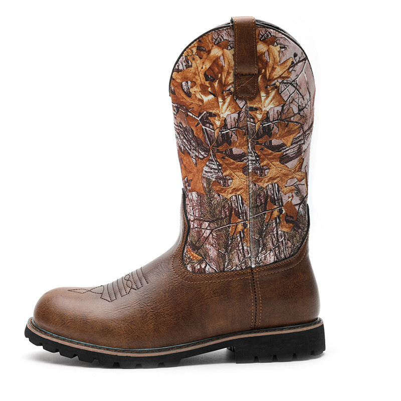 Embroidery On Leather - Große Größe 48 Herrenstiefel Klassische handgefertigte