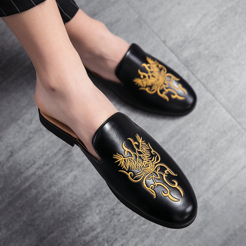 Embroidery On Leather - Sommer Stickerei halbe Schuhe für Männer