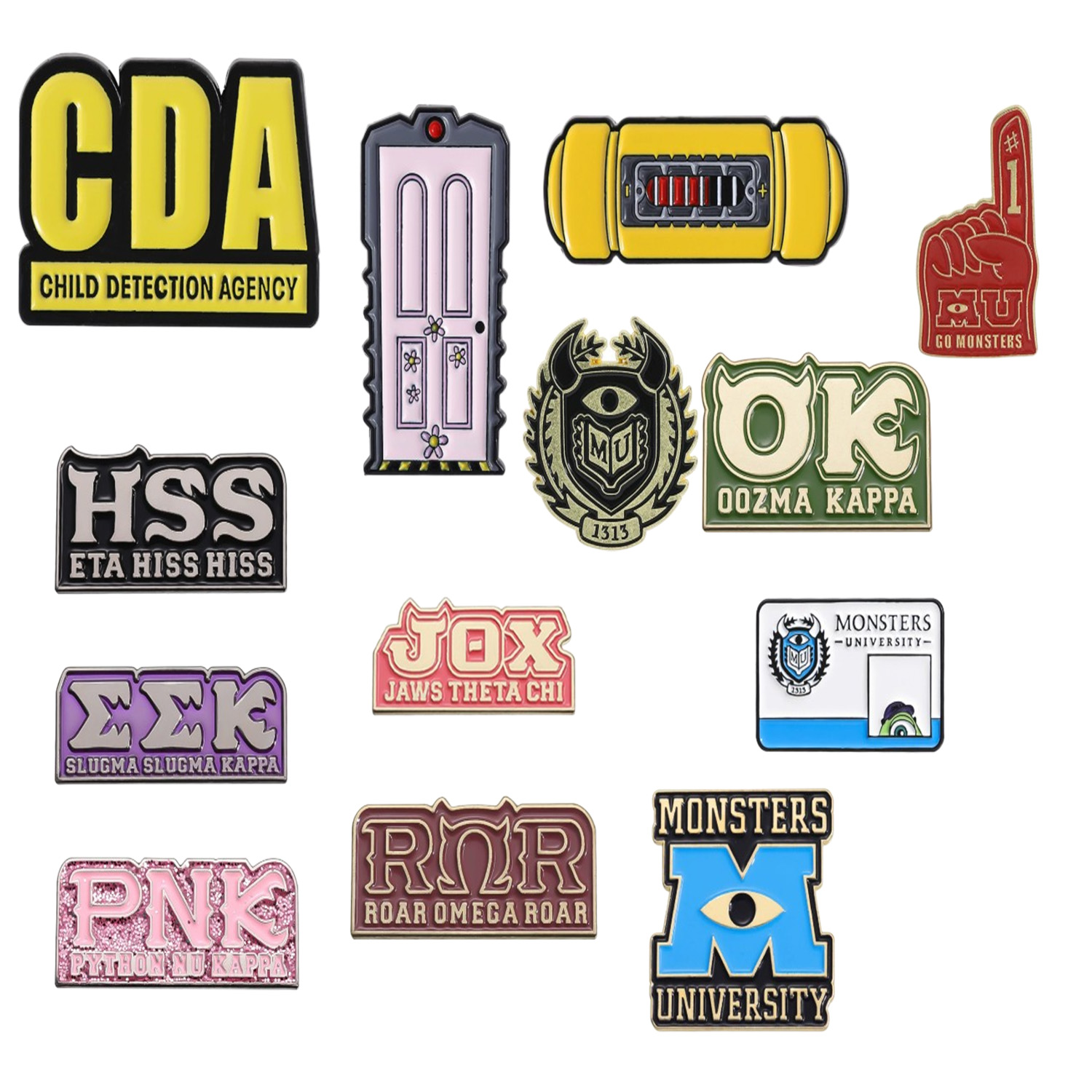 Embroidery Gothic - Cartoon-Buchstaben-Serie, Metallbrosche, kreative Persönlichkeit, niedliches Set-Abzeichen