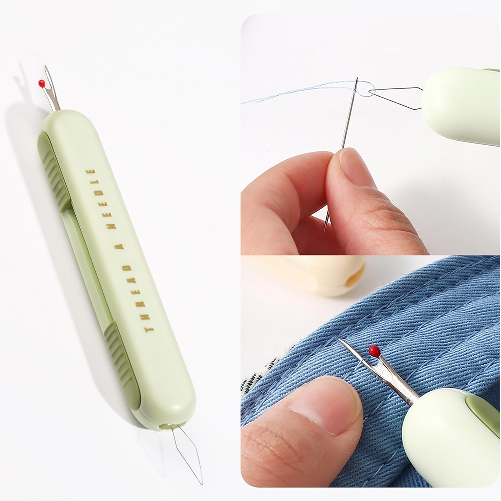 Embroidery Removal Tool - 2-in-1-Nadeleinfädler, Nahttrenner, Einfädel- und Nahtentferner-Werkzeug zum