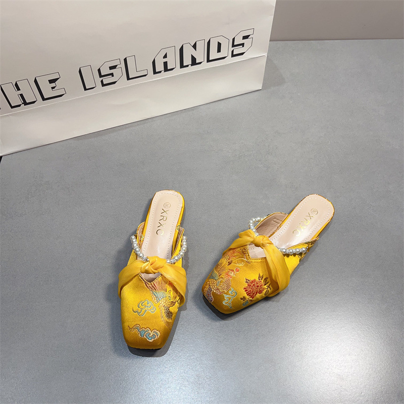 Embroidery Designer - Modische Damenschuhe Luxuriöse Bestickte Pantoffeln für