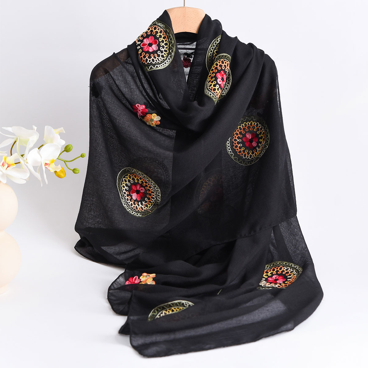 Sommer Neue Leichte Atmungsakt – Embroidery Shawl Bewertung und Preis