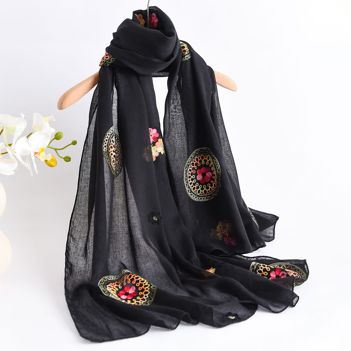 Sommer Neue Leichte Atmungsakt – Embroidery Shawl Bewertung und Preis