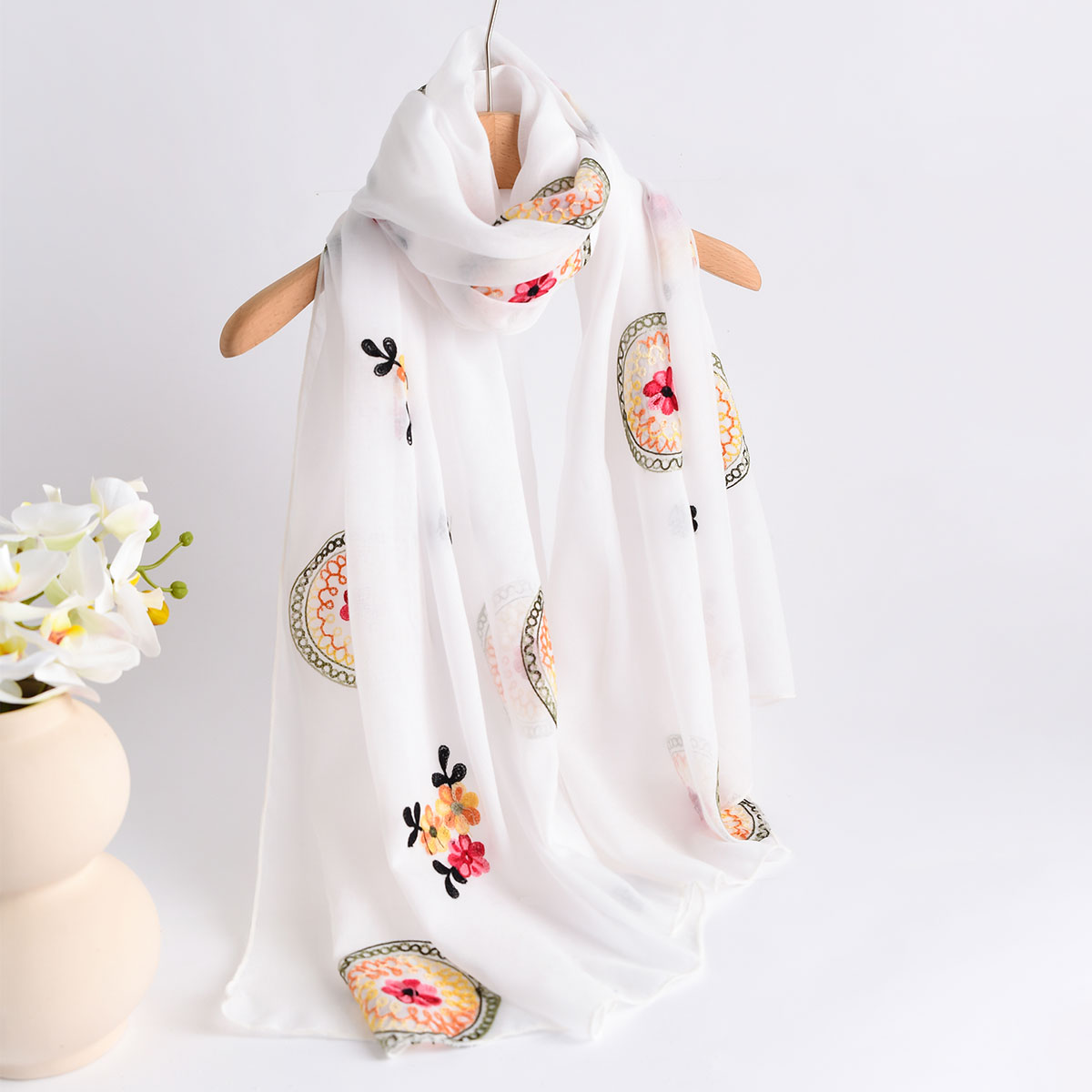 Sommer Neue Leichte Atmungsakt – Embroidery Shawl Bewertung und Preis