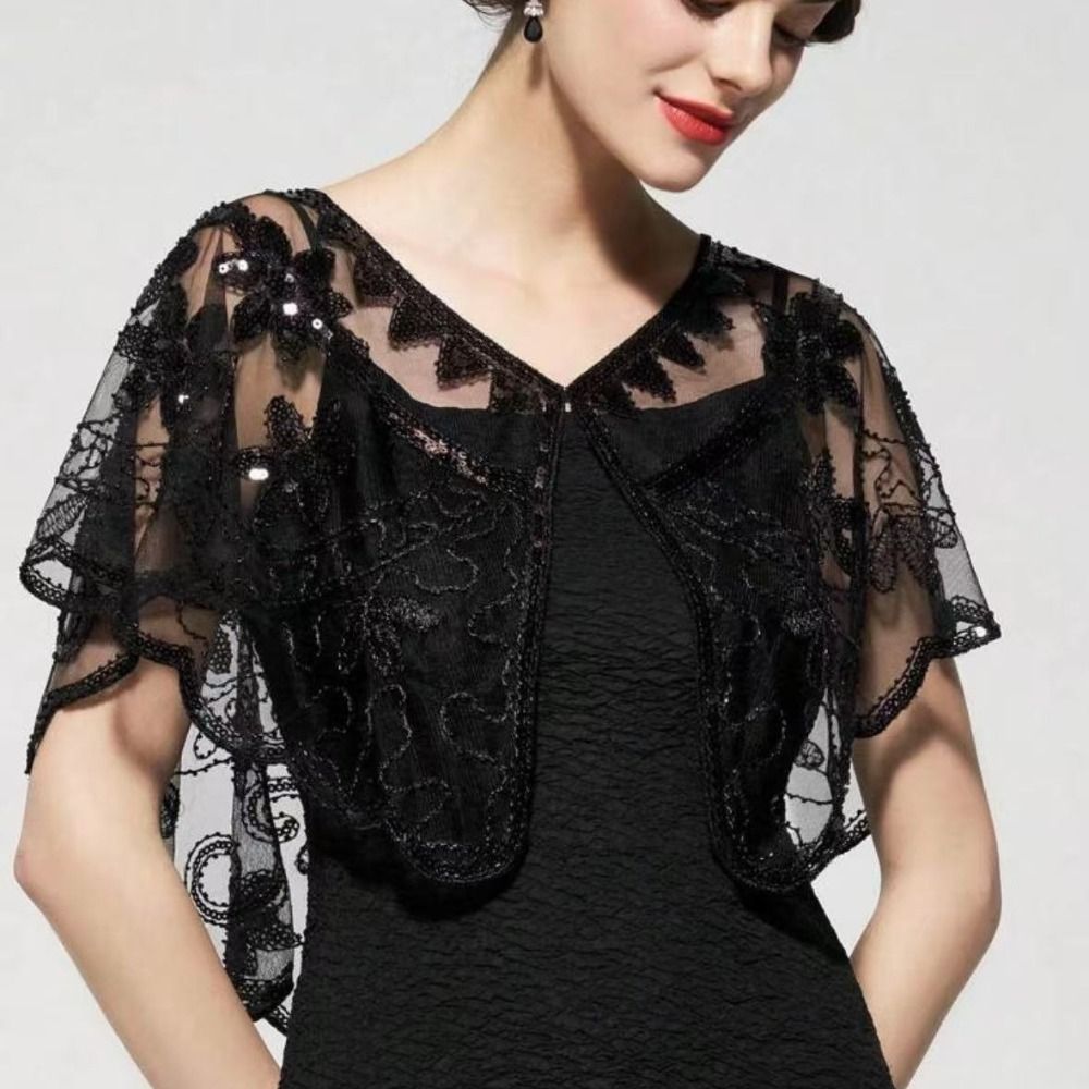 Retro Pailletten-Poncho-Mantel – Embroidery Shawl Bewertung und Preis