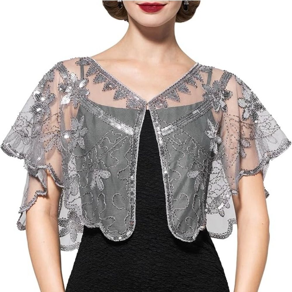 Retro Pailletten-Poncho-Mantel – Embroidery Shawl Bewertung und Preis