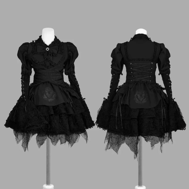 Y2K Dark Gothic Lolita Schwarz – Embroidery Gothic Bewertung und Preis