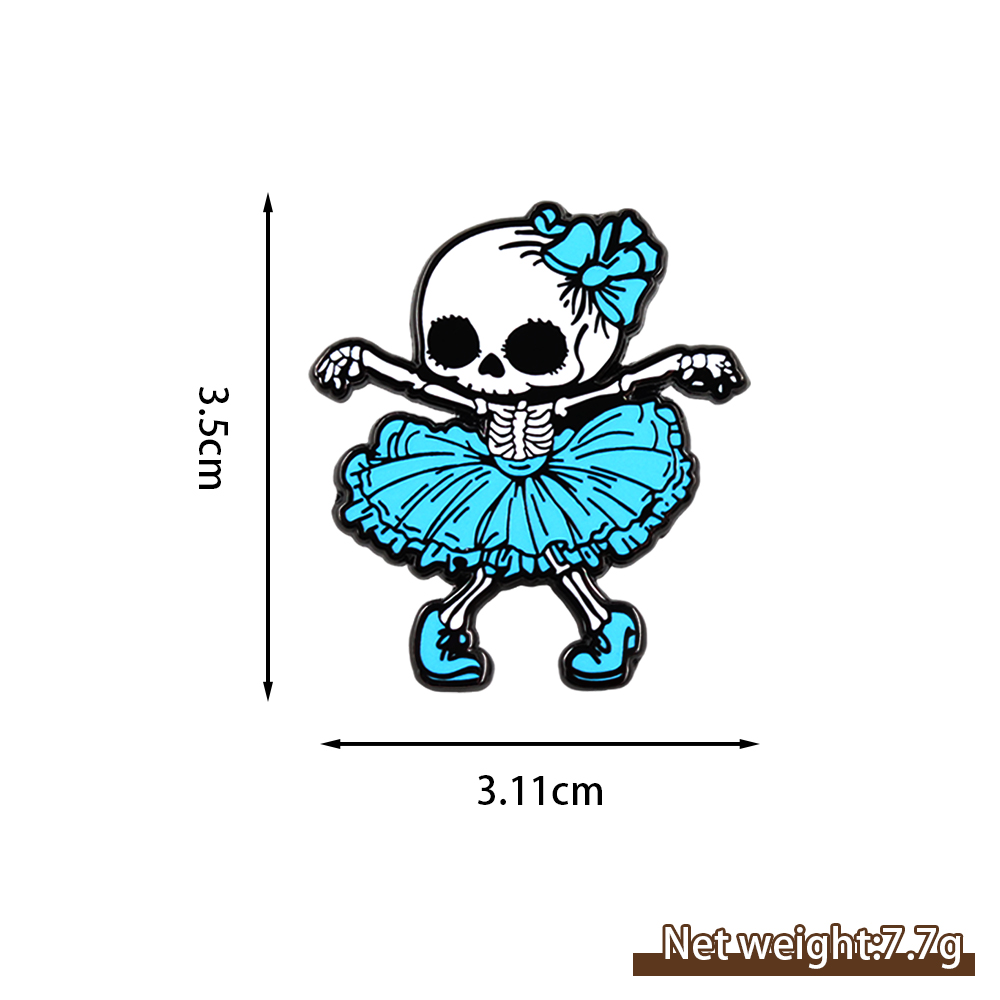 Niedliche Gothic-Blaue Skelett – Embroidery Gothic Bewertung und Preis
