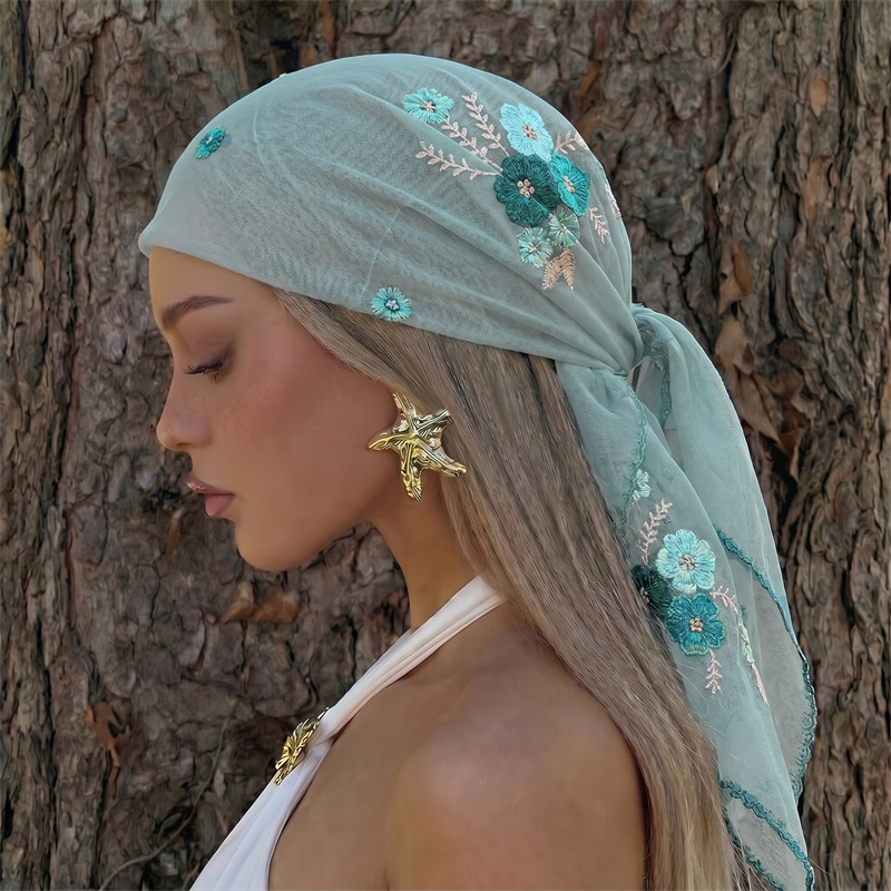 Luxuriöser Transparenter Mesh- – Embroidery Shawl Bewertung und Preis
