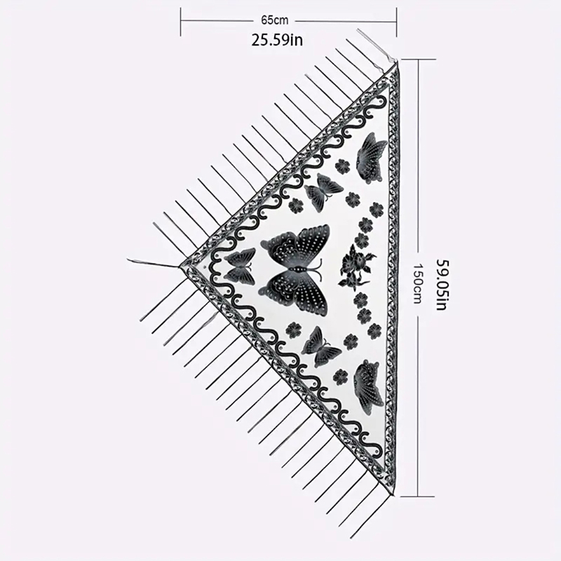Mode Dreieck Schal Schmetterli – Embroidery Hoop Square Bewertung und Preis