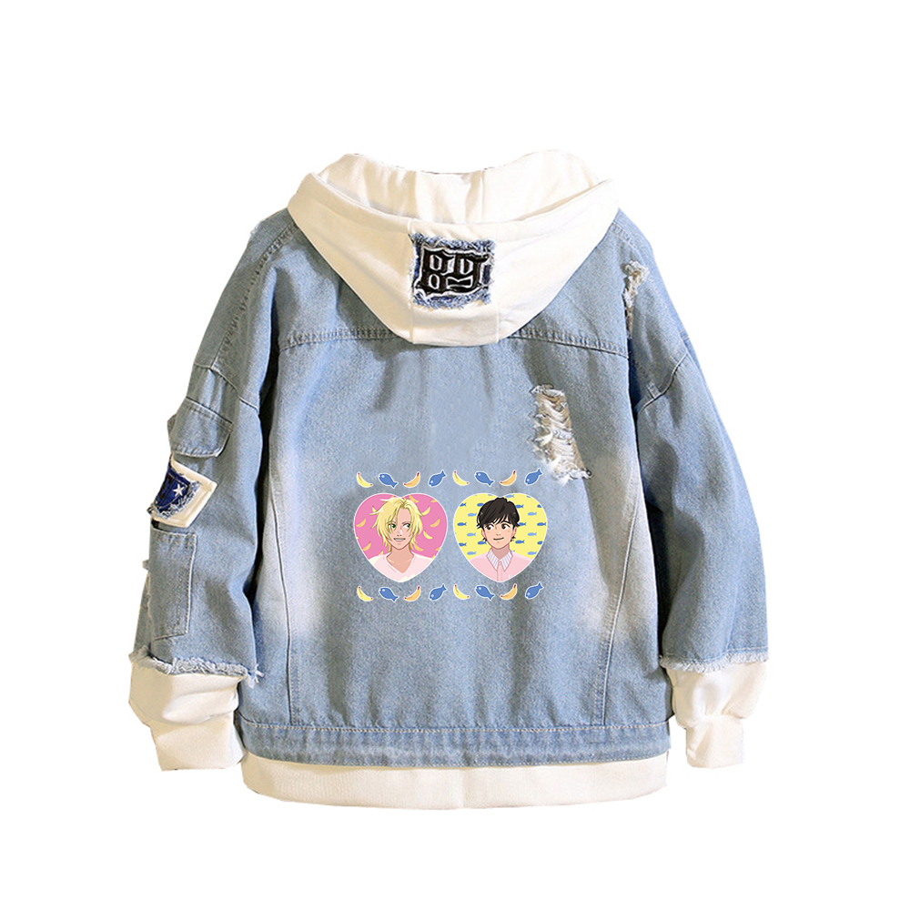 BANANA FISH Denim Jacke Anime  – Embroidery Fish Bewertung und Preis