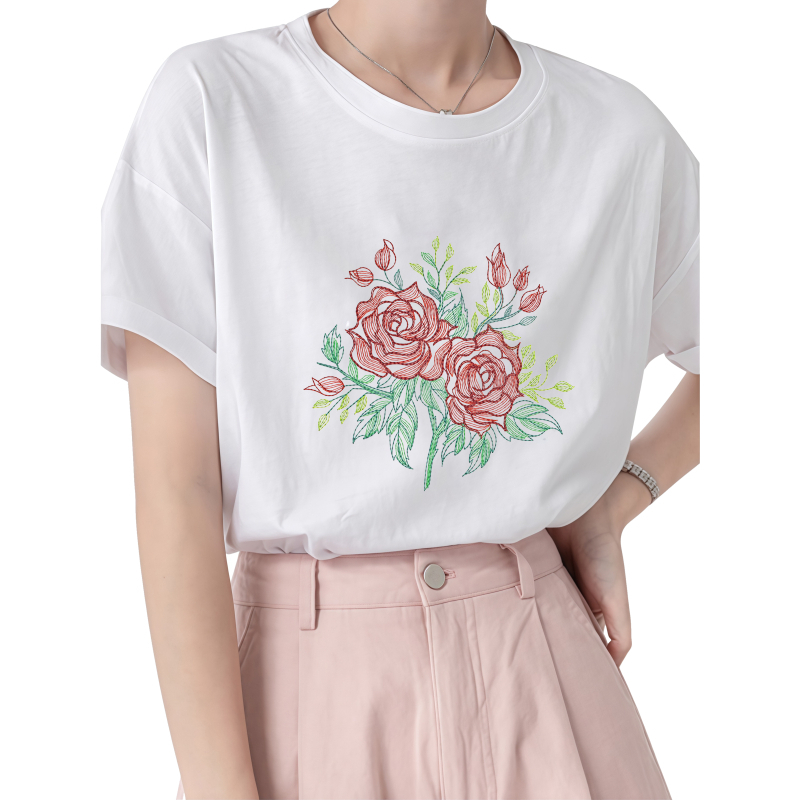22 cm Rosen-Wärmeübertragungsd – Embroidery Effect Canva Bewertung und Preis