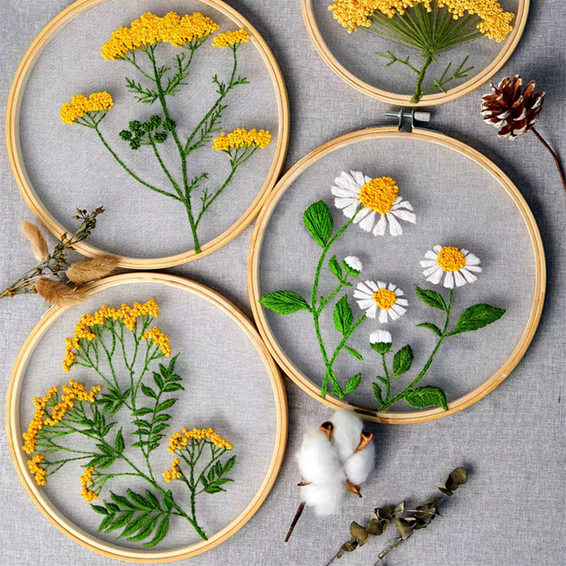 DIY Stickerei Set Weiße Blumen – Embroidery Underlay Bewertung und Preis