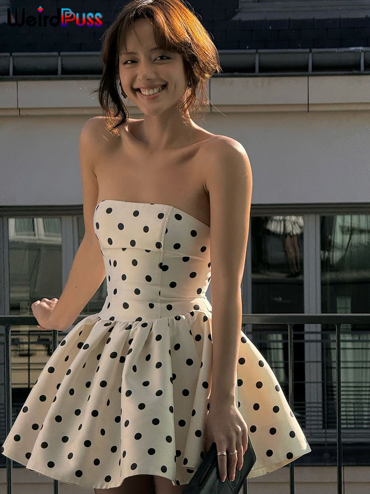 Weird Puss Dots Print Kleid fü – Embroidery Yellow Dress Bewertung und Preis