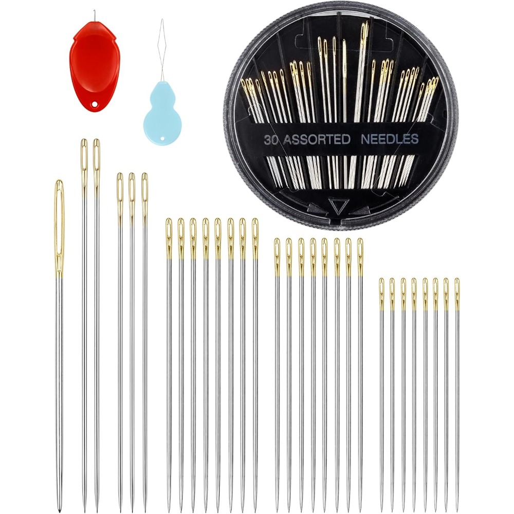 30-teiliges Stahl-Handnähnadel – Embroidery Art Bewertung und Preis