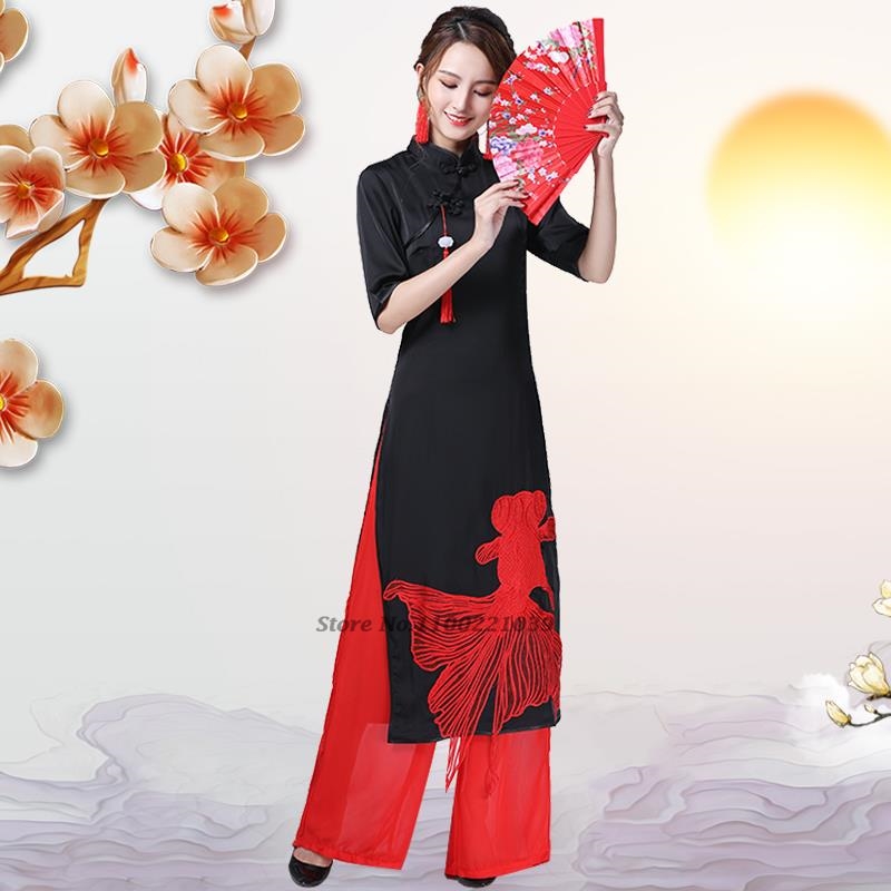 2026 Vietnam Vintage-Kleid mit – Embroidery Fish Bewertung und Preis