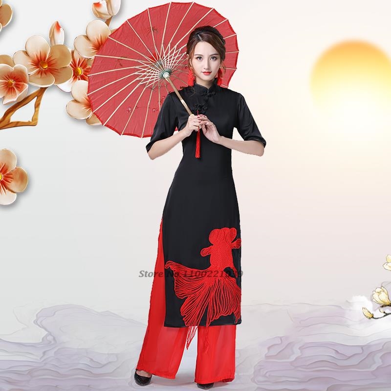 2026 Vietnam Vintage-Kleid mit – Embroidery Fish Bewertung und Preis