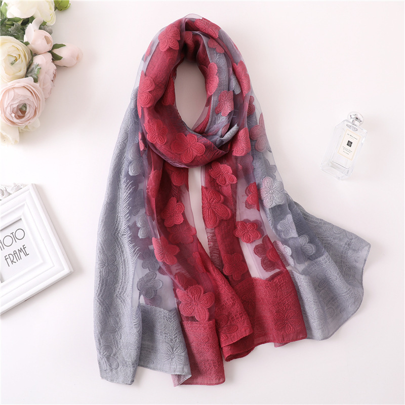 Frauen Simulation Seiden schni – Embroidery Shawl Bewertung und Preis