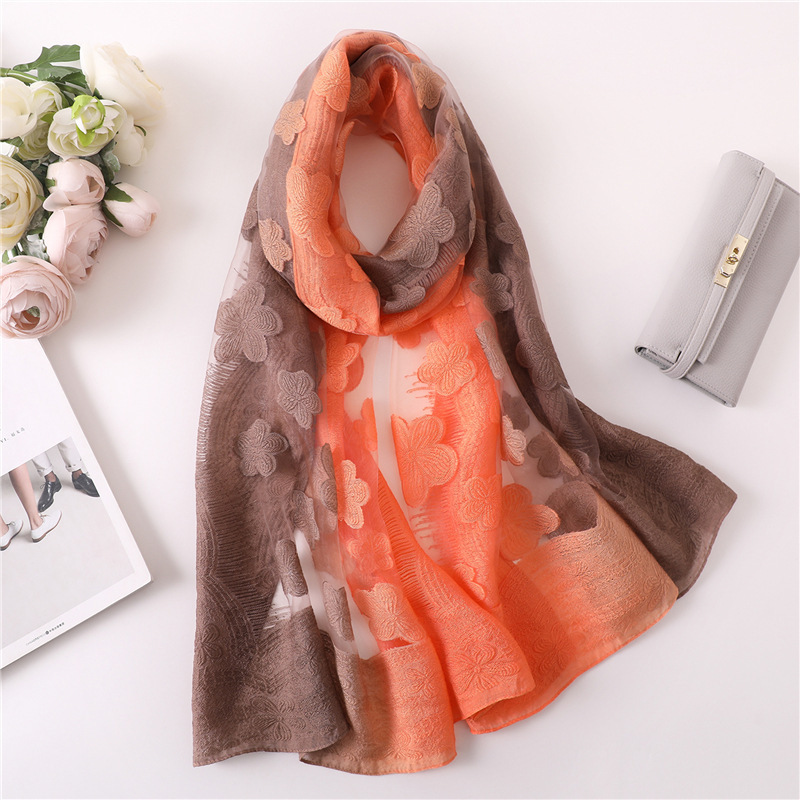 Frauen Simulation Seiden schni – Embroidery Shawl Bewertung und Preis