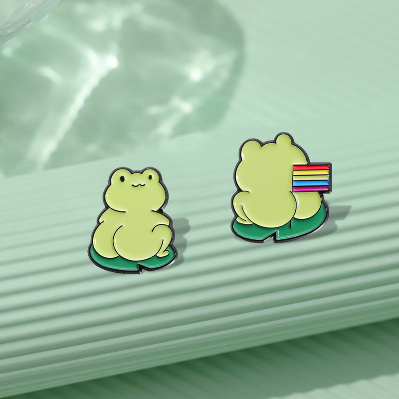 Niedliche grüne Frosch Emaille – Embroidery Fish Bewertung und Preis