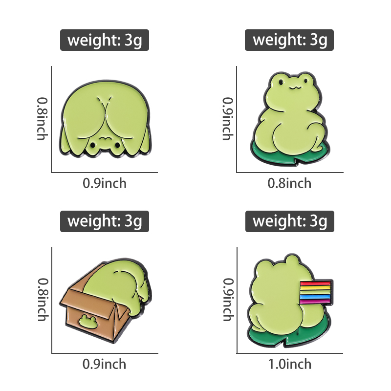 Niedliche grüne Frosch Emaille – Embroidery Fish Bewertung und Preis