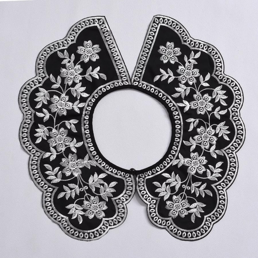 Neuer europäischer Stil Stehkr – Embroidery On Black Shirt Bewertung und Preis