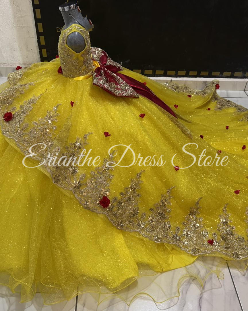 Gelbes Blumenmädchenkleid für  – Embroidery Yellow Dress Bewertung und Preis