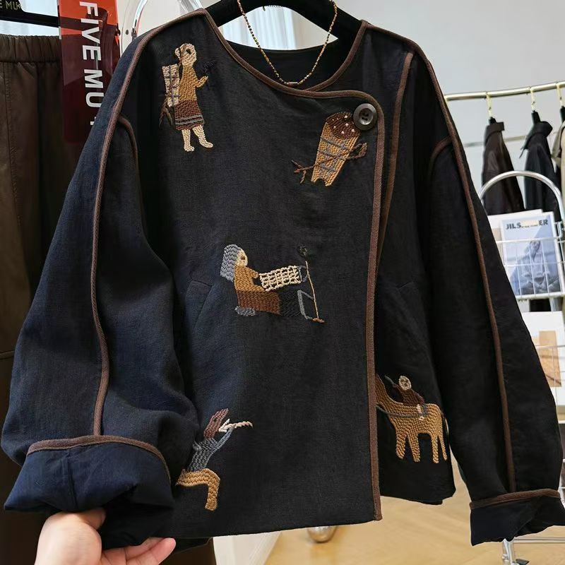 Schwer besticktes Rundhals-Kur – Embroidery A Bewertung und Preis