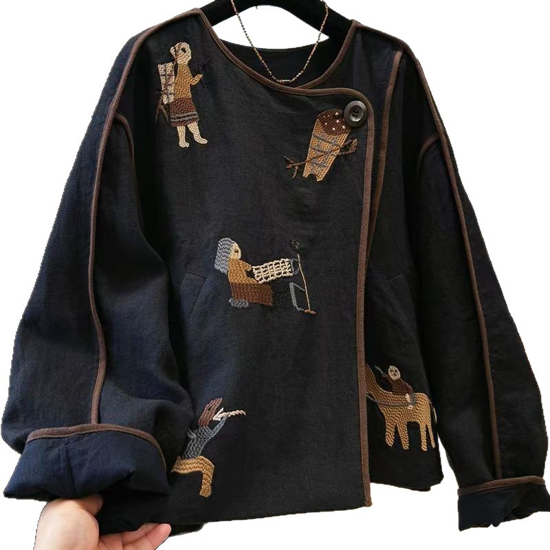 Schwer besticktes Rundhals-Kur – Embroidery A Bewertung und Preis